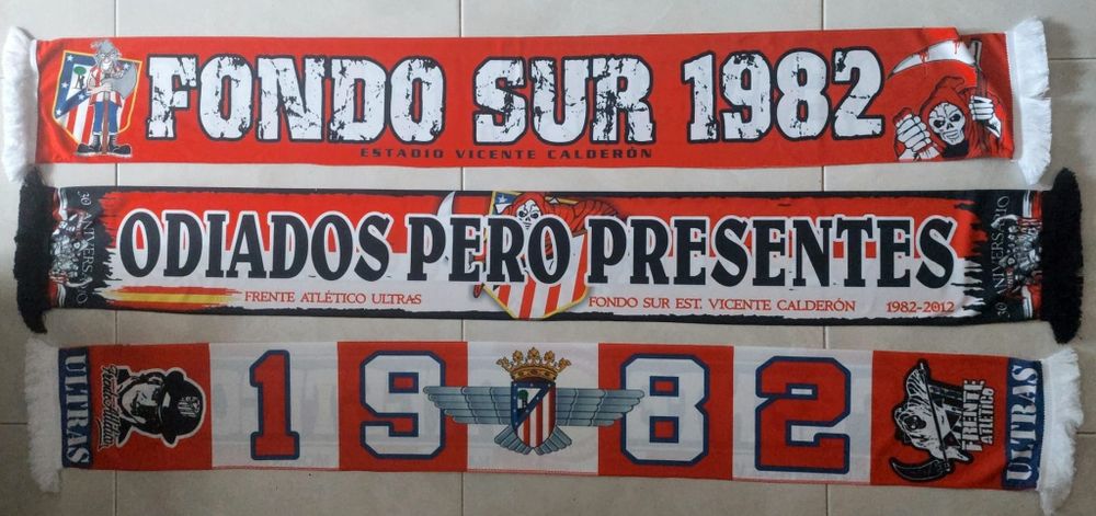 3 Cachecois da claque Frente Atletico