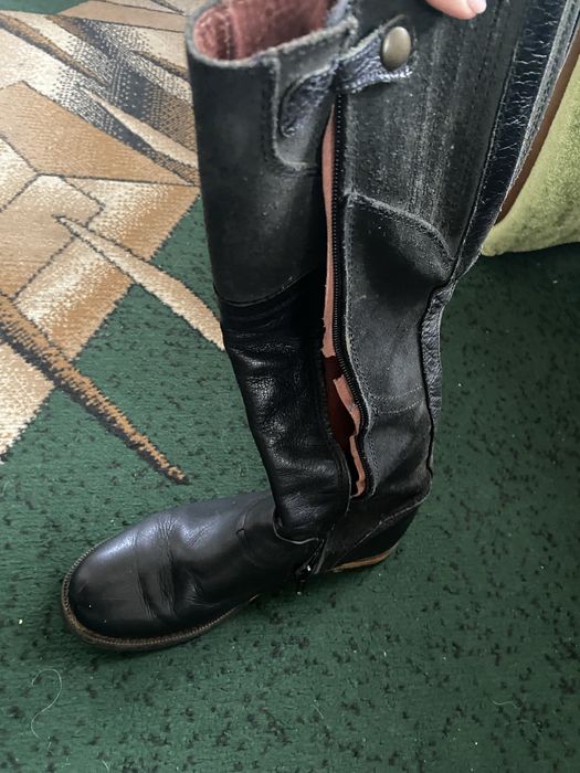 Сапоги шкіра осінь весна, міцні, в гарному стані
