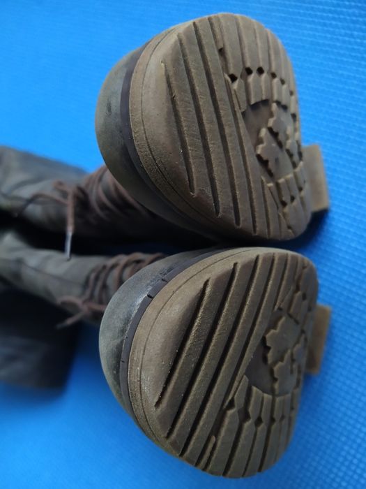 Чоботи 39 (25,5см) натуральна шкіра нубук crazy horse блискавка шнурки