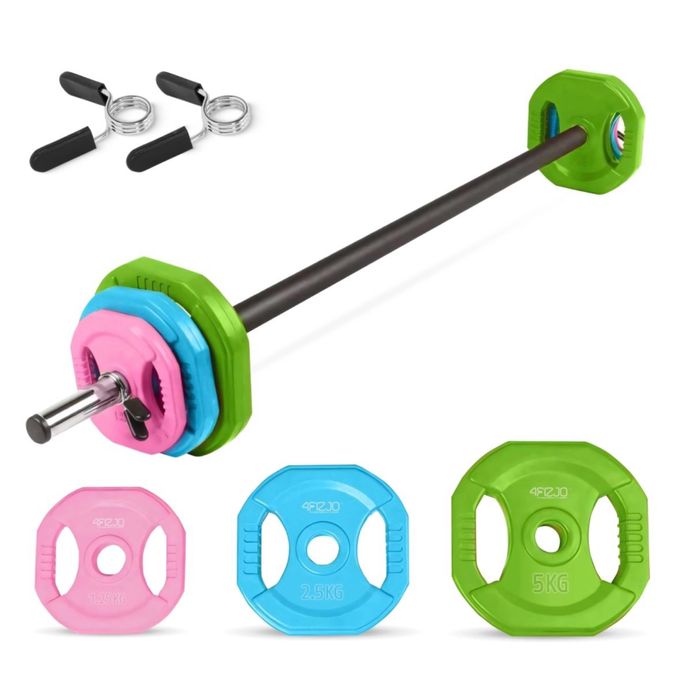 Sztanga treningowa z obciążeniem 20 kg 4fizjo NOWA