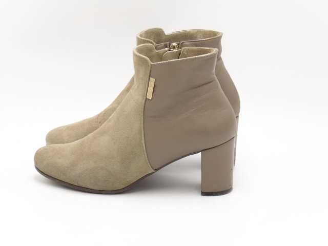 Botki Baldowski skóra naturalna r 38 beżowe ocieplane