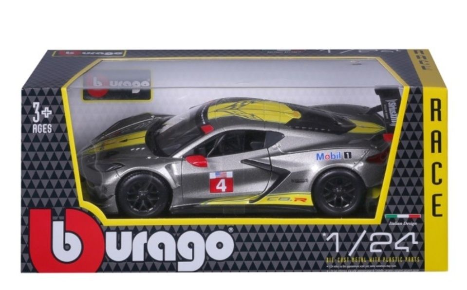 Chevrolet Corvette C8 R 2020 металлическая модель 1:24 ТМ Bburago