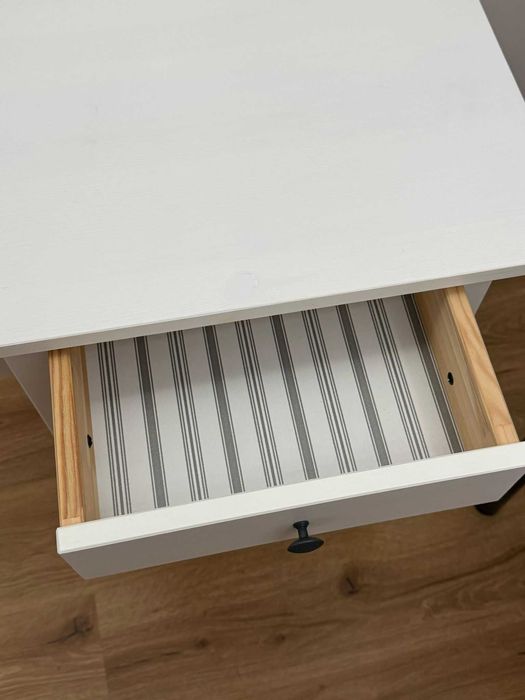 Mesa de cabeceira, velatura branca, 46x35 cm - IKEA - HEMNES