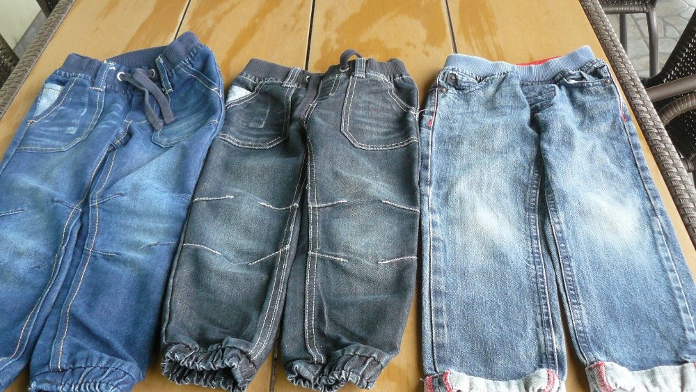 Spodnie jeansowe na gumce 3 rozm.komplet