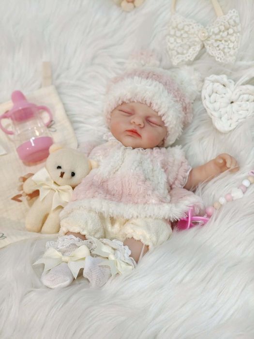 Lalka w typie reborn cała silikonowa z wyprawką prezent lala 30-33cm