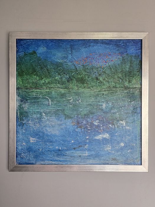 Obraz akrylowy na płótnie 39x39 cm w drewnianej ramie