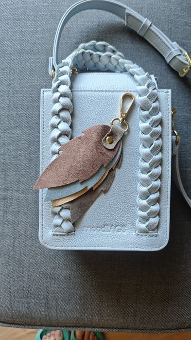 Torebka listonoszka Moodbags błękitna