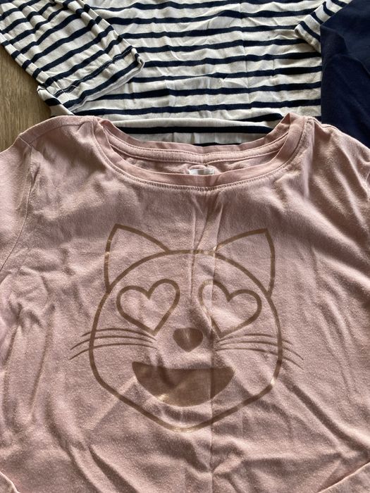 3 bluzki dla dziewczynki Gap, H&M 122/128cm