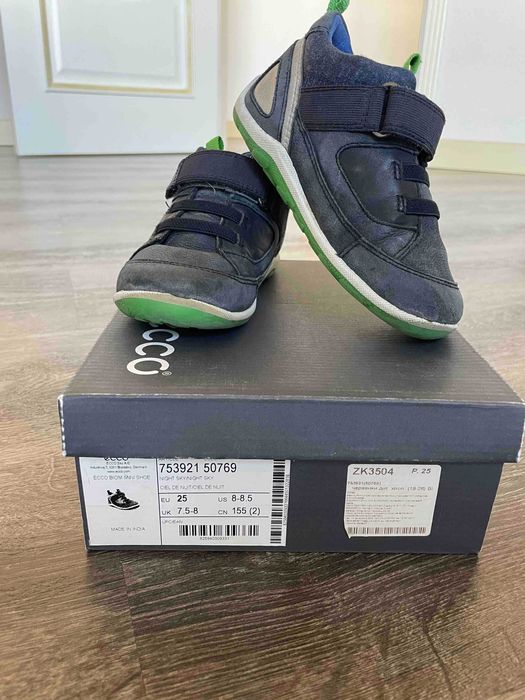 Черевики (ботинки) демісезонні Ecco Biom 25 для хлопчика 16 см устілка