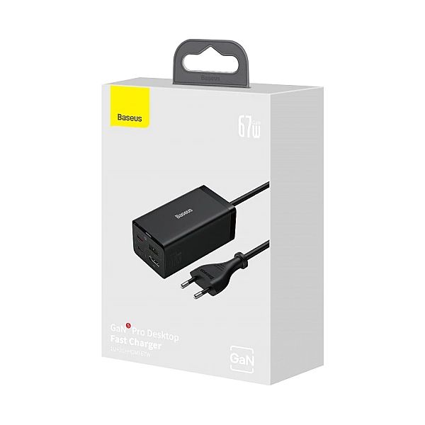 Baseus szybka ładowarka sieciowa GaN5 Pro HUB HDMI 2 x USB-C / USB-A /