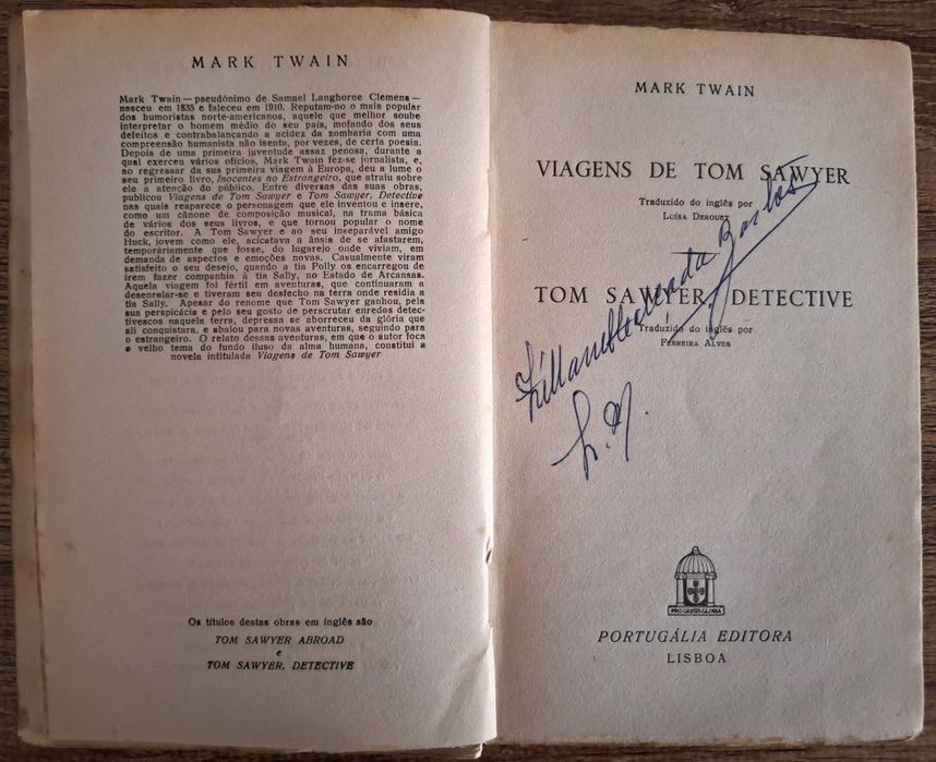 Viagens de Tom Sawyer / Tom Sawyer detective (raro)
