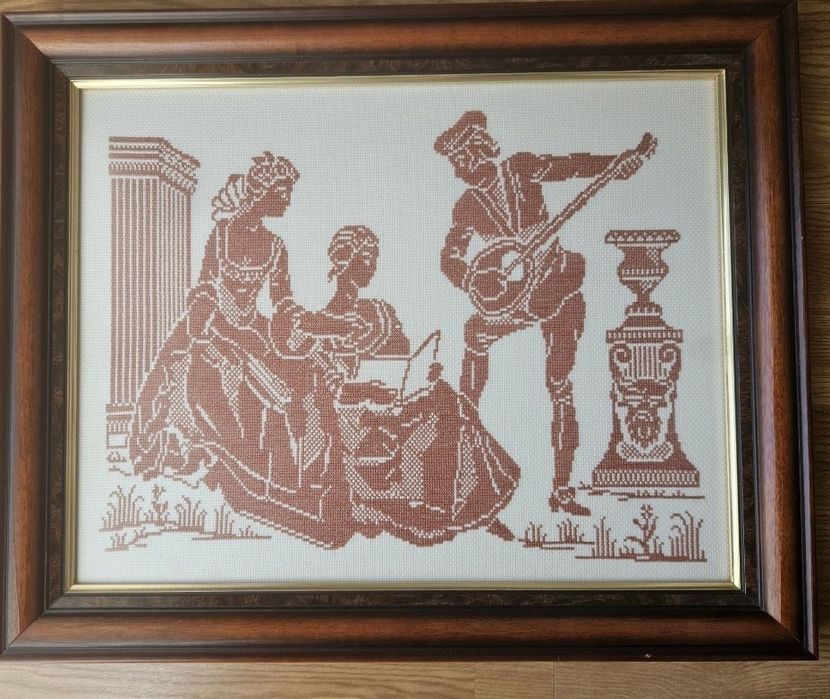 Quadro bordado a ponto de cruz