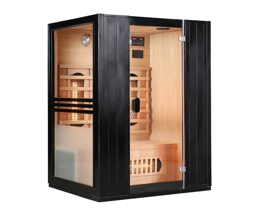SAUNA INFRARED RIMINI CZARNA75°C 6 Prom.Kwarcowych w Pełnym Spectrum