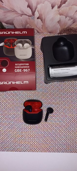 Беспроводные вакумные наушники, бездротові навушники  Grunhelm GBE- 96