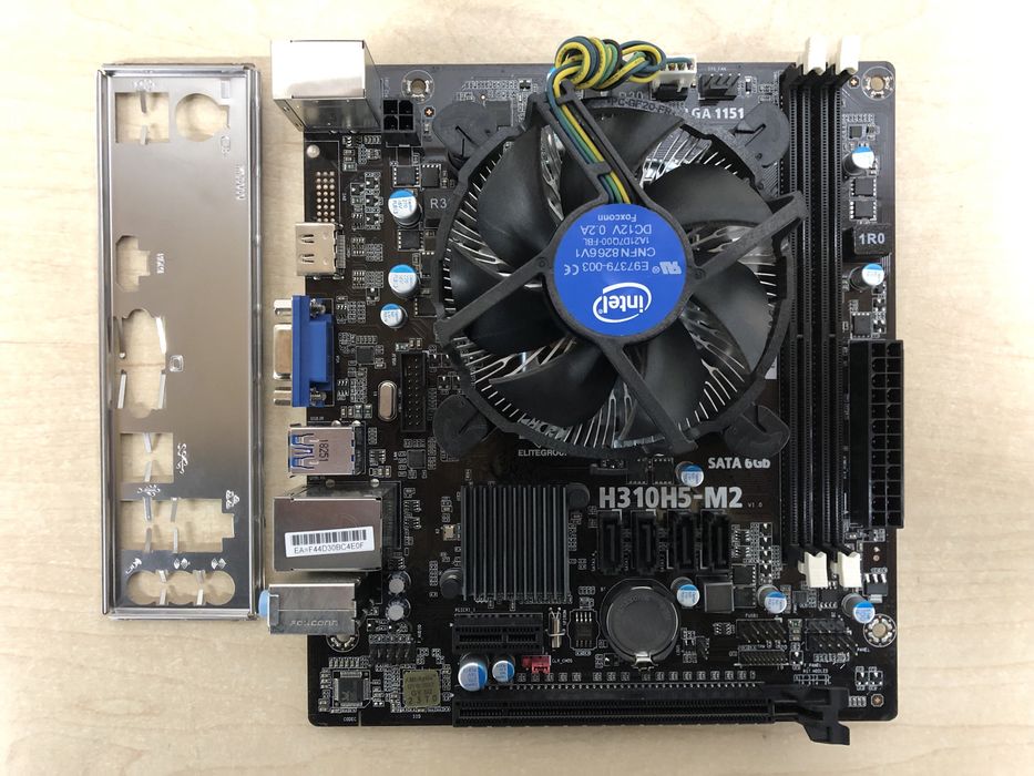 Материнська плата ECS H310H5-M2 +cpu Pentium G5400/s1151-v2 DDR4