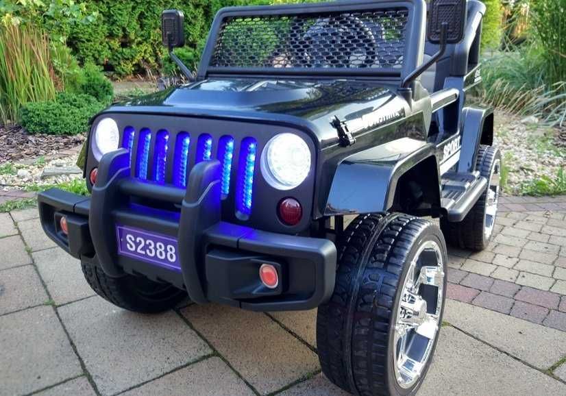 Auto na akumulator DUŻY JEEP DLA DZIECI 4x4 S2388 czarny