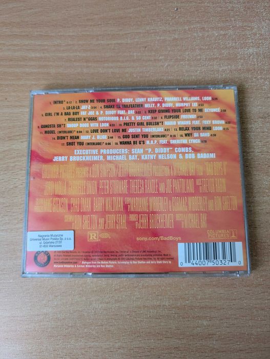 "Bad Boys II" Soundtrack, płyta CD