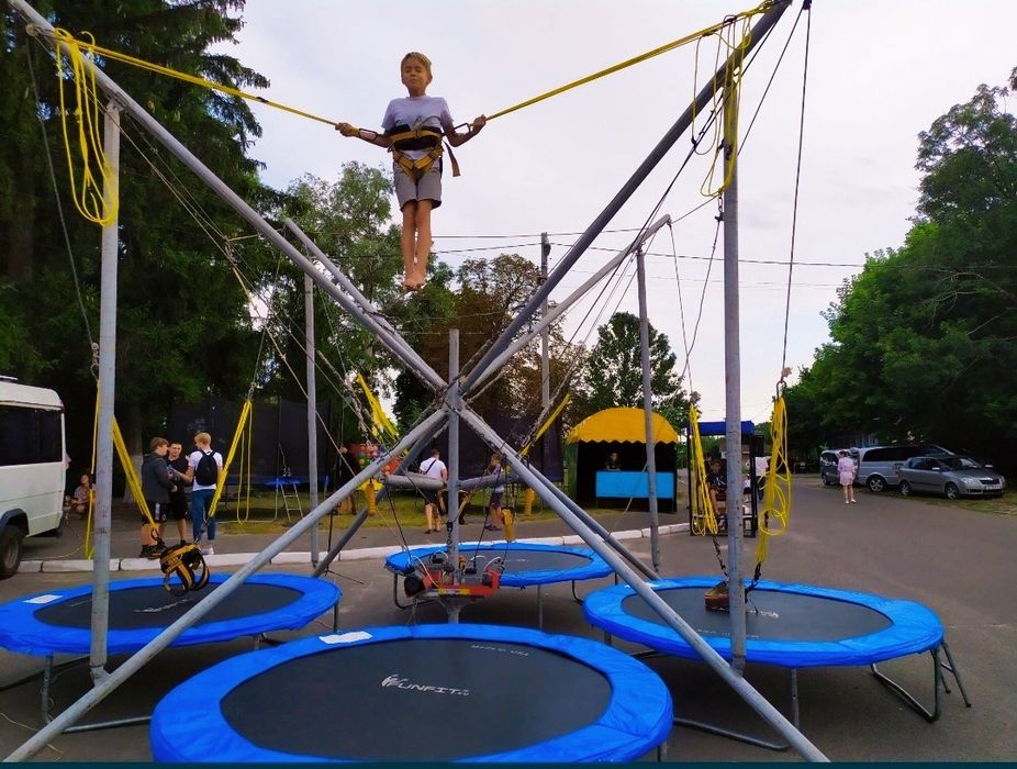 Надувна гірка батут горка оренда. Атракціони прокат солодка вата, тир ...