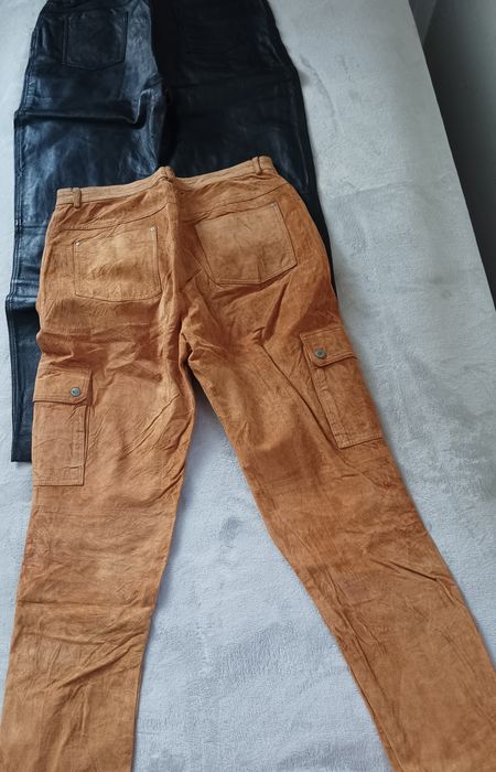 Мужская кожаная куртка брюки