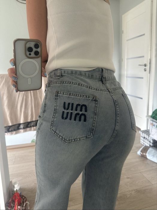 Jeansy Miu miu wide leg petit