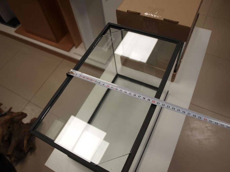 Akwarium prostokąt 35x21x26 + pokrywa szklana