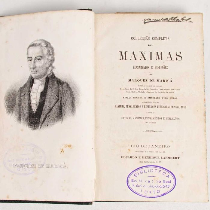 Marquez de Maricá – Colecção Completa das Máximas, Pensamentos e Reflexões
