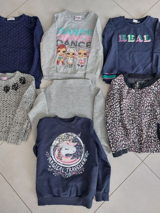 Zestaw bluz rozmiar 122/128 różne firmy h&m, Reserved, sinsay, f&f, lo