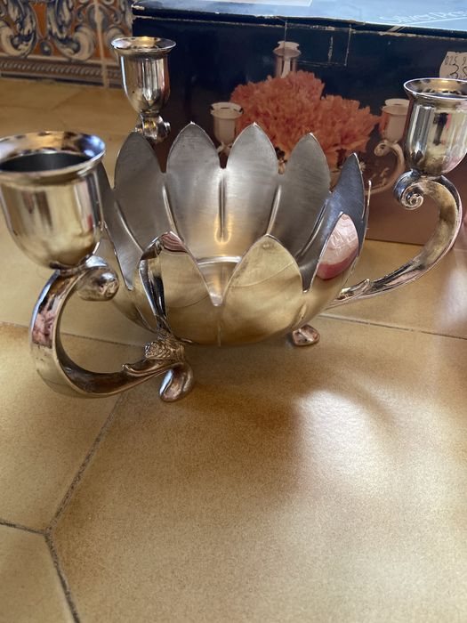 Centro de mesa - Banhado em prata