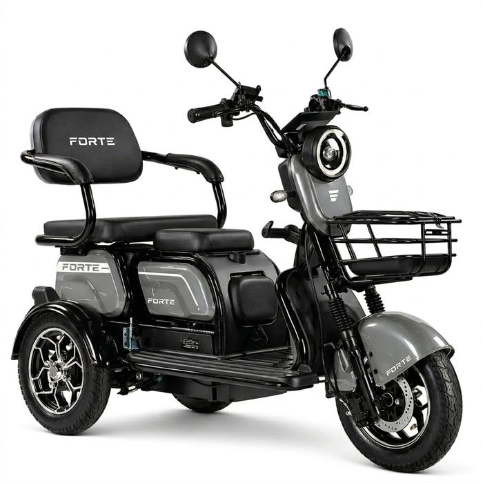 Електроскутер Forte FAMILY-WN1072 триколісний сірий 1000W Гарантія! Новий!