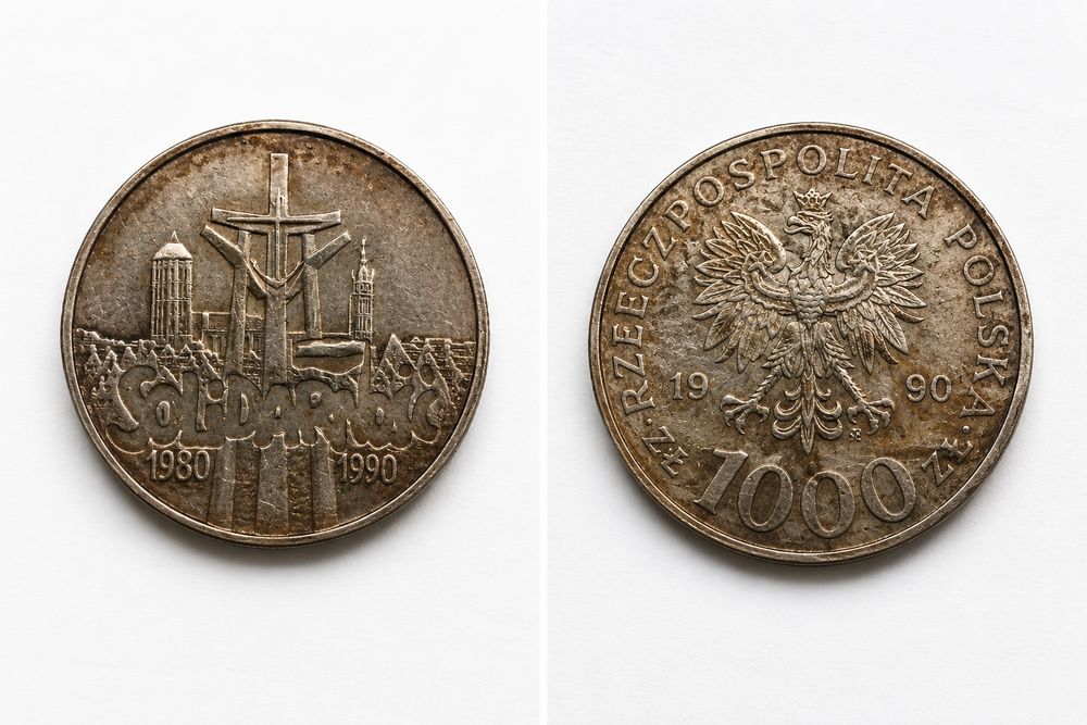 Moneta 1000 zł Solidarność 1980–1990 | PRL | Oryginał | Kolekcjonerska