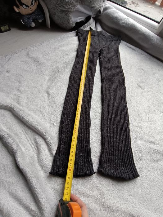 Legginsy dzianinowe szare zara 134