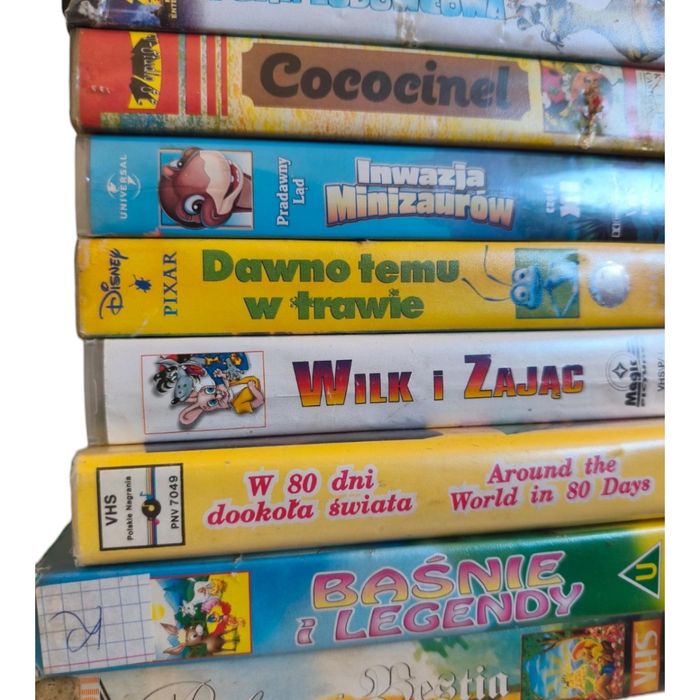 Kasety VHS video z bajkami - bajki filmy odtwarzacz