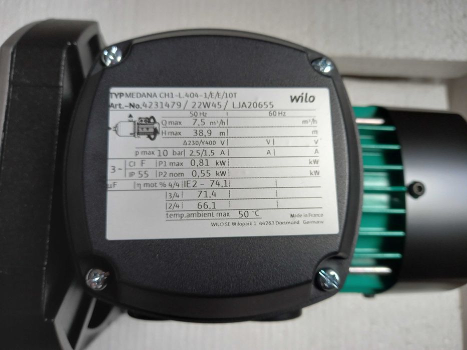 Насос wilo ch1-l-404-1/e/e 10t