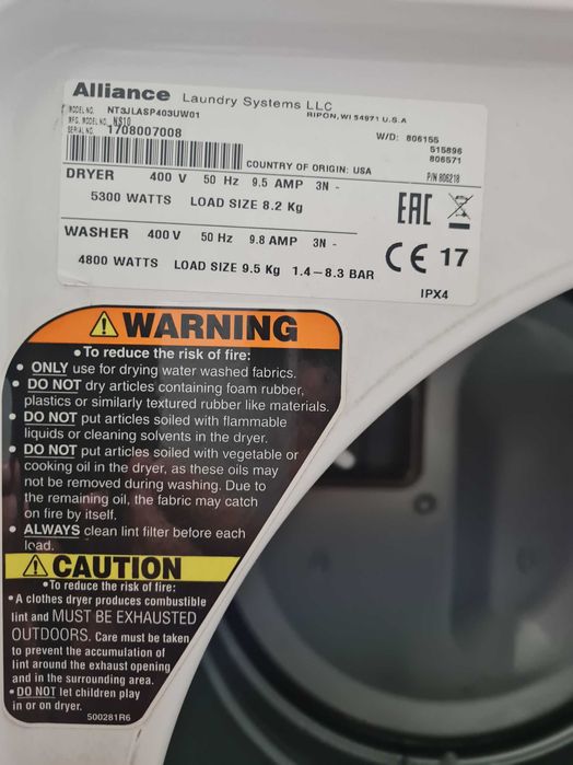 Pralko- Suszarka Przemysłowa