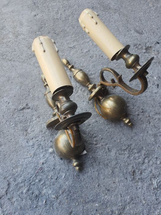 Kinkiet 2 sztuki mosiądz , stary, antyk