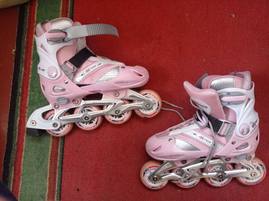 Б/у ролики розсувні для дівчинки р.33-36