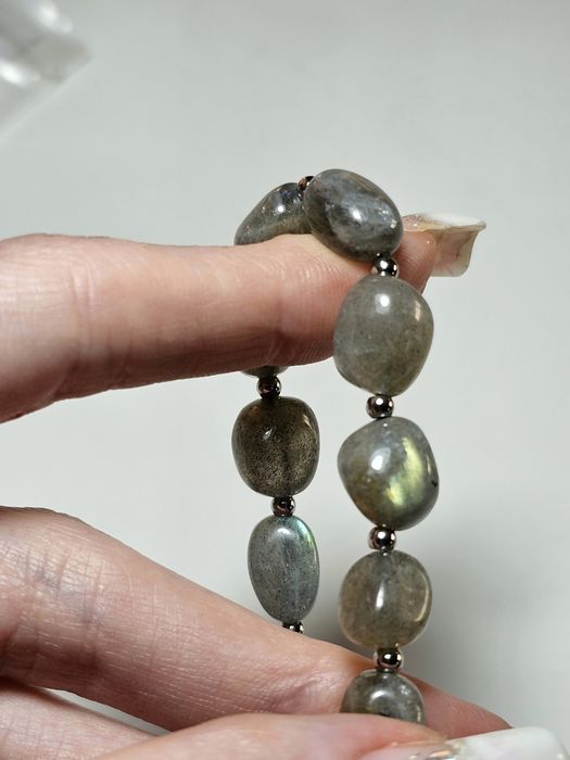 Labradoryt Bransoletka 17cm