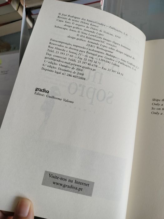 A Vida num Sopro – José Rodrigues dos Santos | Livro