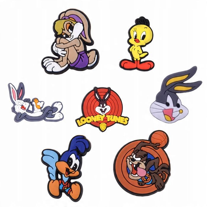 Przypinki do Crocs Kosmiczny mecz do butów telefonu torby zestaw 7 szt