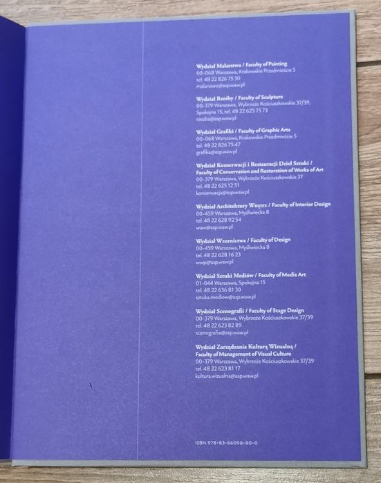 Informator ASP w Warszawiez 2020 r.