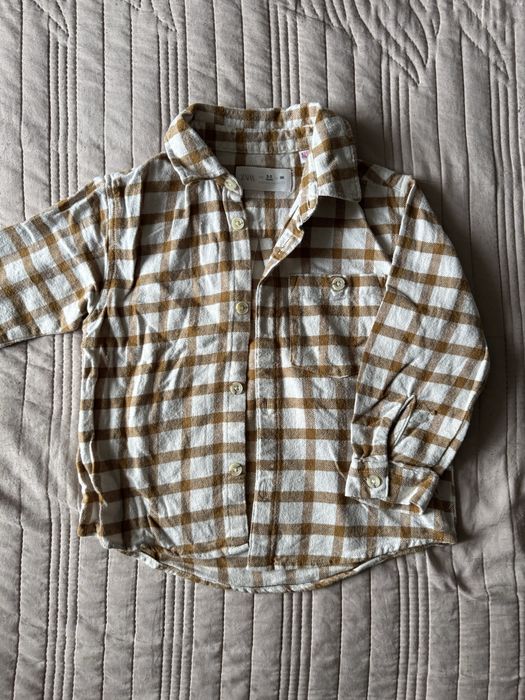 сорочка в клітинку zara для хлопчика