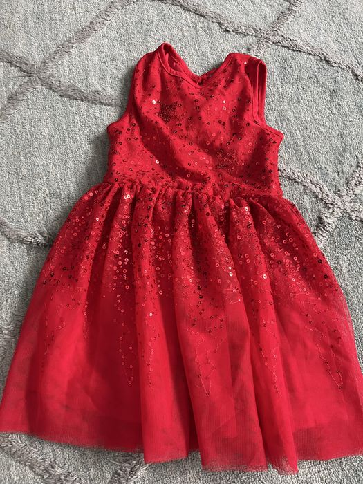 Sukienka czerwona 110/116