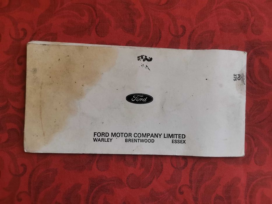 Manual de instruções Ford Escort Mk1 Mk2 1970