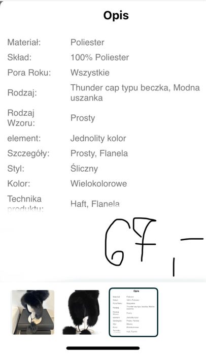 Czapka zimowa futrzana