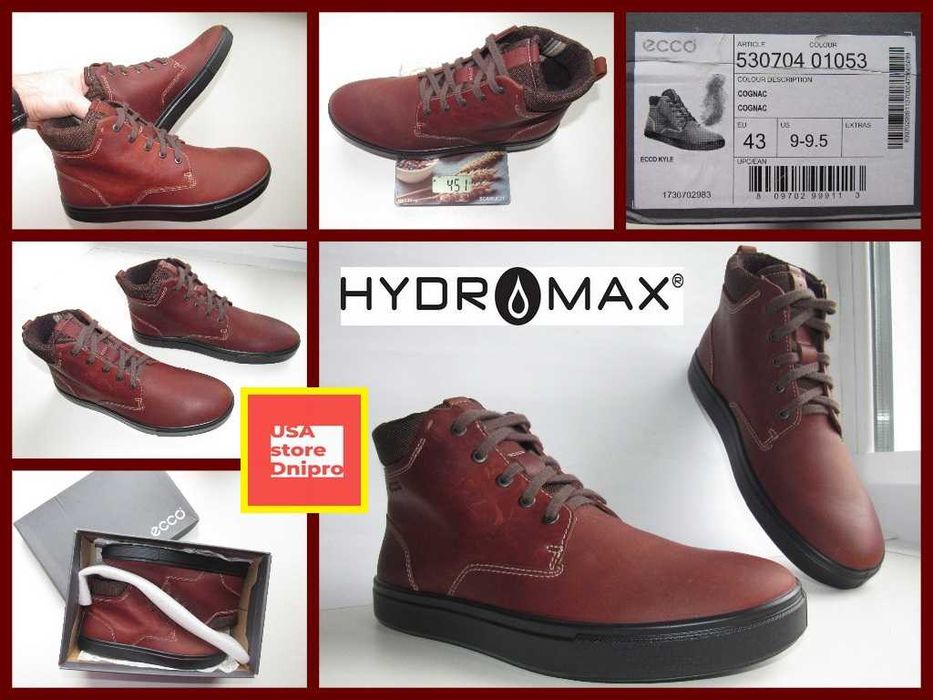 Мембранные хайтопы, ботинки Ecco Biom Kyle Hi-Top Hydromax р. 43 (28см)