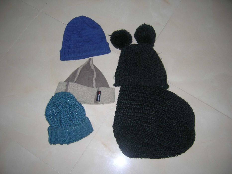 komplet czapek + komin