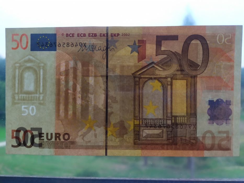 Banknot "kolekcjonerski" - 50 euro 2002 seria X - stan UNC/UNC-