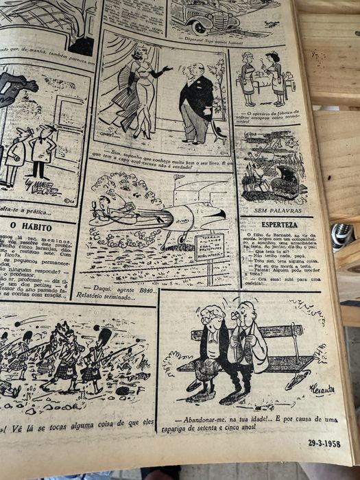 Recortes capitulo humoristico Riso Mundial Ria Connosco do Diario Popular 1958-1952