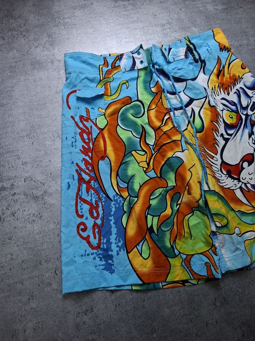 Ed Hardy Szorty Kąpielowe / Boardshorts Tiger Blue