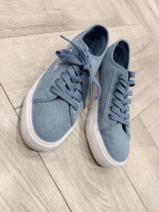 Snikersy trampki na platformie tenisówki jeansowe Lee Cooper 40